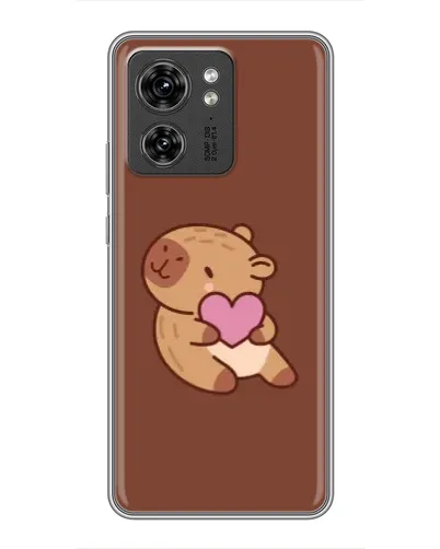 Чехол для Huawei Enjoy 90 Plus с картинкой «Капибара с сердцем»