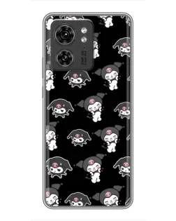 Чехол для Huawei Enjoy 90 с картинкой «Черный паттерн Kuromi»