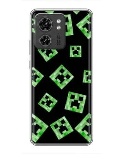 Чехол для Huawei Enjoy 90 с картинкой «Паттерн с криперами»