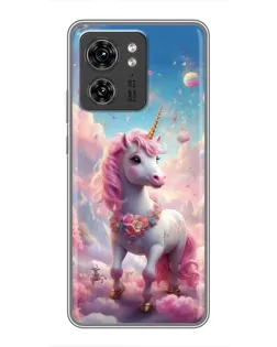 Чехол для Huawei Enjoy 90 с картинкой «Единорог среди облаков»