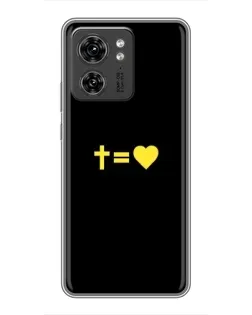 Чехол для Huawei Enjoy 90 с картинкой «Сердце и Крест»