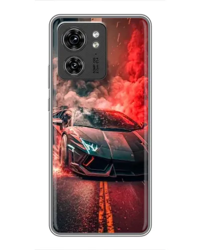 Чехол для Huawei Enjoy 90 с картинкой «Lamborghini красный дым»