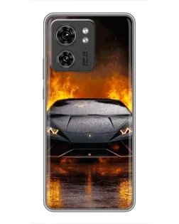 Чехол для Huawei Enjoy 90 с картинкой «Lamborghini в огне»
