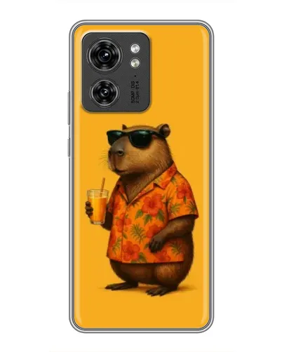 Чехол для Huawei Enjoy 90 с картинкой «Капибара на отдыхе»