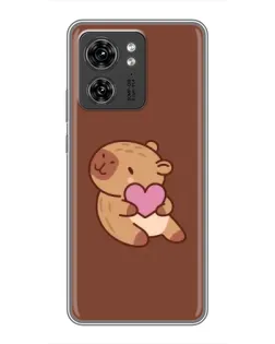 Чехол для Huawei Enjoy 90 с картинкой «Капибара с сердцем»