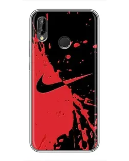 Чехол для Huawei Honor 10 Lite с картинкой «Красные брызги Nike» Чехол для Huawei Honor 10 Lite с картинкой «Красные брызги Nike»