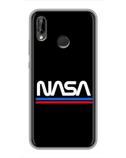 Чехол для Huawei Honor 10 Lite с картинкой «NASA — классика Red Blue»