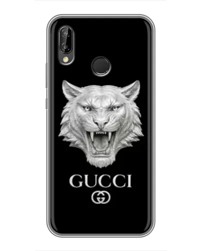 Чехол для Huawei Honor 10 Lite с картинкой «Gucci — серебряный лев» Чехол для Huawei Honor 10 Lite с картинкой «Gucci — серебряный лев»