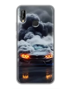 Чехол для Huawei Honor 10 Lite с картинкой «BMW в дыму»