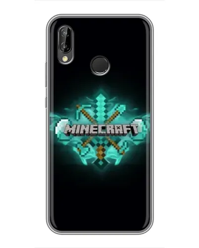 Чехол для Huawei Honor 10 Lite с картинкой «Minecraft Diamond лого»