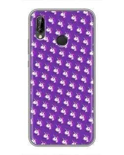 Чехол для Huawei Honor 10 Lite с картинкой «Единороги на фиолетовом»
