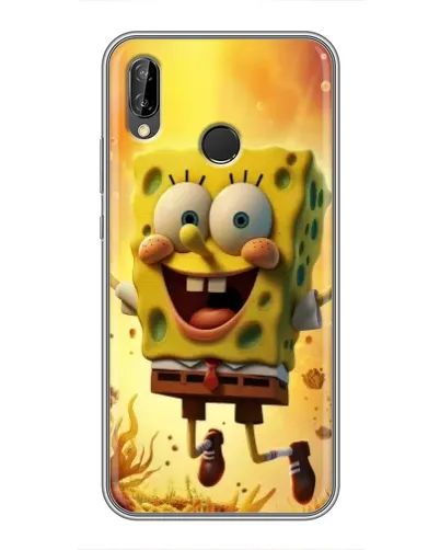 Чехол для Huawei Honor 10 Lite с картинкой «Губка Боб прыгает» Чехол для Huawei Honor 10 Lite с картинкой «Губка Боб прыгает»