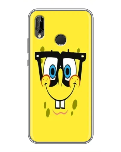 Чехол для Huawei Honor 10 Lite с картинкой «Минималистичный Спанч Боб» Чехол для Huawei Honor 10 Lite с картинкой «Минималистичный Спанч Боб»