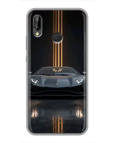 Чехол для Huawei Honor 10 Lite с картинкой «Lamborghini золотые линии» Чехол для Huawei Honor 10 Lite с картинкой «Lamborghini золотые линии»
