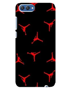 Чехол для Huawei Honor 10 (COL-AL00) с картинкой «Jordan Red Pattern»