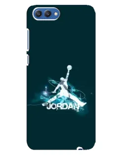 Чехол для Huawei Honor 10 (COL-AL00) с картинкой «Jordan Blue Fire»