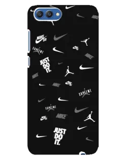 Чехол для Huawei Honor 10 (COL-AL00) с картинкой «Nike Black Pattern»