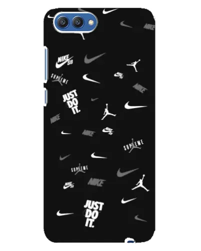 Чехол для Huawei Honor 10 (COL-AL00) с картинкой «Nike Black Pattern» Чехол для Huawei Honor 10 (COL-AL00) с картинкой «Nike Black Pattern»