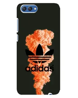 Чехол для Huawei Honor 10 (COL-AL00) с картинкой «Оранжевый дым Adidas»