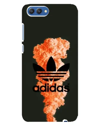 Чехол для Huawei Honor 10 (COL-AL00) с картинкой «Оранжевый дым Adidas»