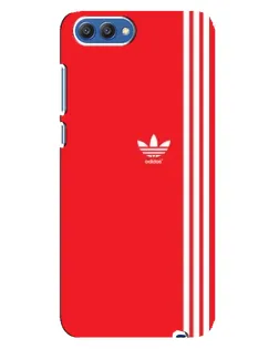 Чехол для Huawei Honor 10 (COL-AL00) с картинкой «Красный минимализм Adidas»