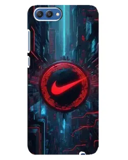 Чехол для Huawei Honor 10 (COL-AL00) с картинкой «Техногенный стиль Nike»