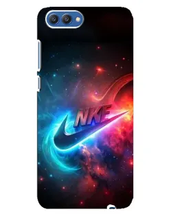 Чехол для Huawei Honor 10 (COL-AL00) с картинкой «Огненный логотип Nike»