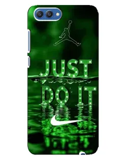Чехол для Huawei Honor 10 (COL-AL00) с картинкой «Зеленый неоновый Nike»