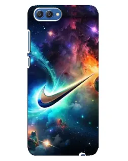 Чехол для Huawei Honor 10 (COL-AL00) с картинкой «Космический Nike Swoosh»