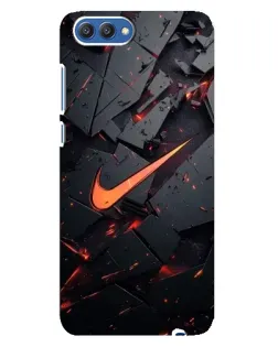 Чехол для Huawei Honor 10 (COL-AL00) с картинкой «Nike — эффект разломов»