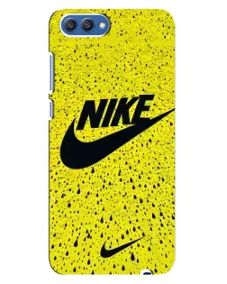 Чехол для Huawei Honor 10 (COL-AL00) с картинкой «Желтый текстурный Nike»