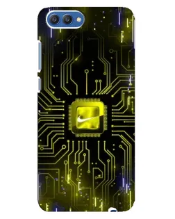 Чехол для Huawei Honor 10 (COL-AL00) с картинкой «Nike — золотая искра»