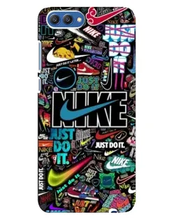 Чехол для Huawei Honor 10 (COL-AL00) с картинкой «Яркий коллаж Nike»