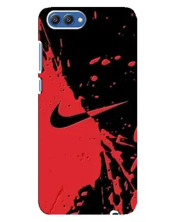 Чехол для Huawei Honor 10 (COL-AL00) с картинкой «Красные брызги Nike»