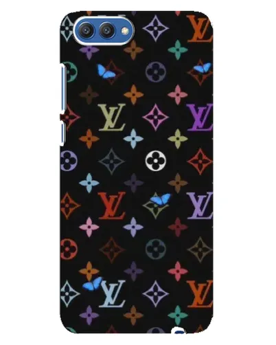 Чехол для Huawei Honor 10 (COL-AL00) с картинкой «Цветная монограмма LV»
