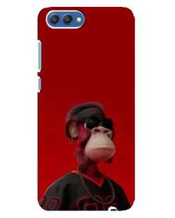Чехол для Huawei Honor 10 (COL-AL00) с картинкой «Bored Ape в красном»