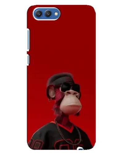 Чехол для Huawei Honor 10 (COL-AL00) с картинкой «Bored Ape в красном»