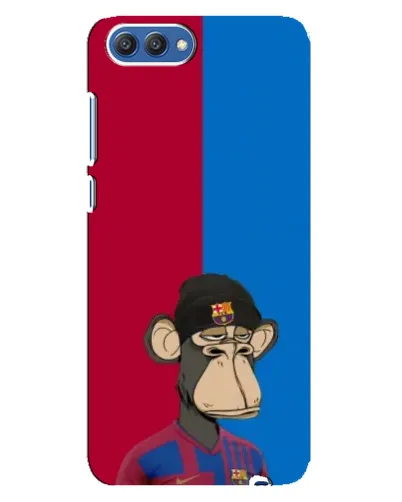Чехол для Huawei Honor 10 (COL-AL00) с картинкой «Bored Ape — фанат Барсы»