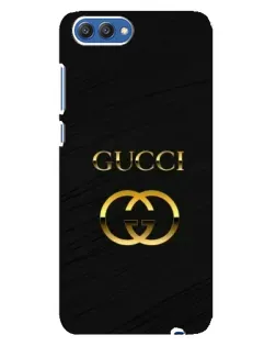 Чехол для Huawei Honor 10 (COL-AL00) с картинкой «Золотой логотип Gucci»