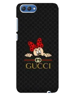 Чехол для Huawei Honor 10 (COL-AL00) с картинкой «Минни Маус Gucci — черный»