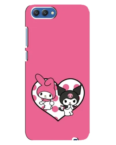 Чехол для Huawei Honor 10 (COL-AL00) с картинкой «Kuromi и My Melody»