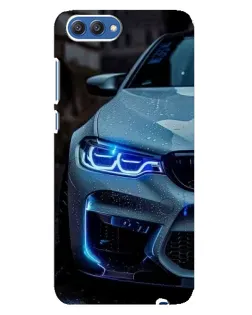 Чохол для Huawei Honor 10 (COL-AL00) з картинкою «Погляд BMW з синіми фарами»