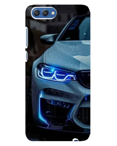 Чехол для Huawei Honor 10 (COL-AL00) с картинкой «Взгляд BMW с синими фарами»
