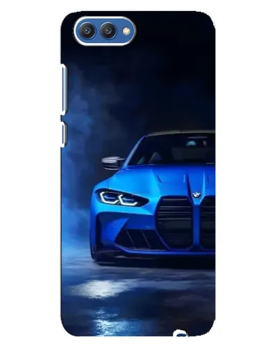 Чехол для Huawei Honor 10 (COL-AL00) с картинкой «Голубая BMW M4»
