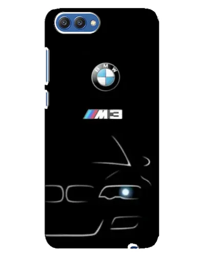 Чехол для Huawei Honor 10 (COL-AL00) с картинкой «Минималистичный принт BMW M3»