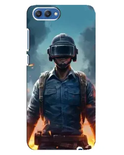 Чехол для Huawei Honor 10 (COL-AL00) с картинкой «PUBG — реалистичный герой»