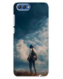 Чехол для Huawei Honor 10 (COL-AL00) с картинкой «Герой PUBG на скале»