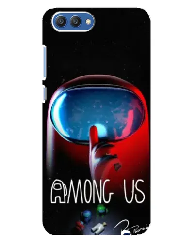 Чехол для Huawei Honor 10 (COL-AL00) с картинкой «Красный импостер — макро»