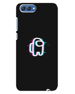 Чехол для Huawei Honor 10 (COL-AL00) с картинкой «Among Us неон»
