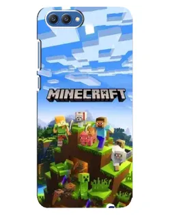 Чохол для Huawei Honor 10 (COL-AL00) з картинкою «Minecraft класичний світ»